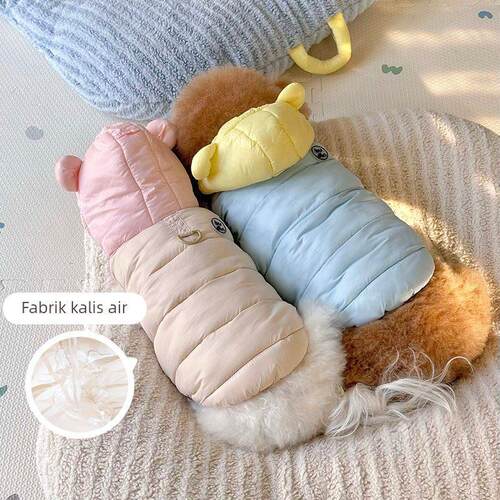 布丁妹妹卟叮狗狗棉服秋冬加厚可牵引比熊泰迪中小型犬防寒保暖AI