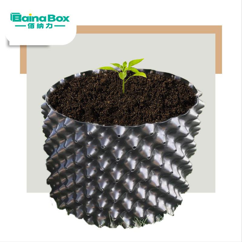 现货美植袋黑色PVC塑料育苗控根容器园林移木透气种植袋厂家图片