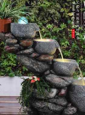 假山流水喷泉水景阳台客厅乔迁新居装饰花园庭院造景装饰景观摆件