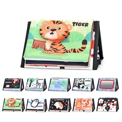 Funny Black and White Baby Cloth Book Early Educational Mont