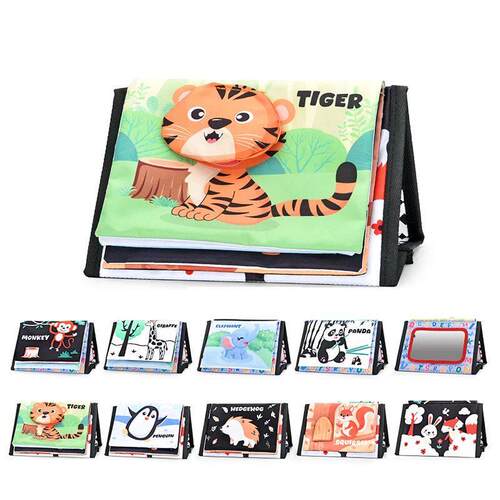 Funny Black and White Baby Cloth Book Early Educational Mont