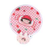 折叠飞盘扇广告扇折叠团扇夏季 可爱携带方便可加字