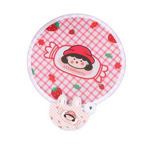 折叠飞盘扇广告扇折叠团扇夏季可爱携带方便可加字