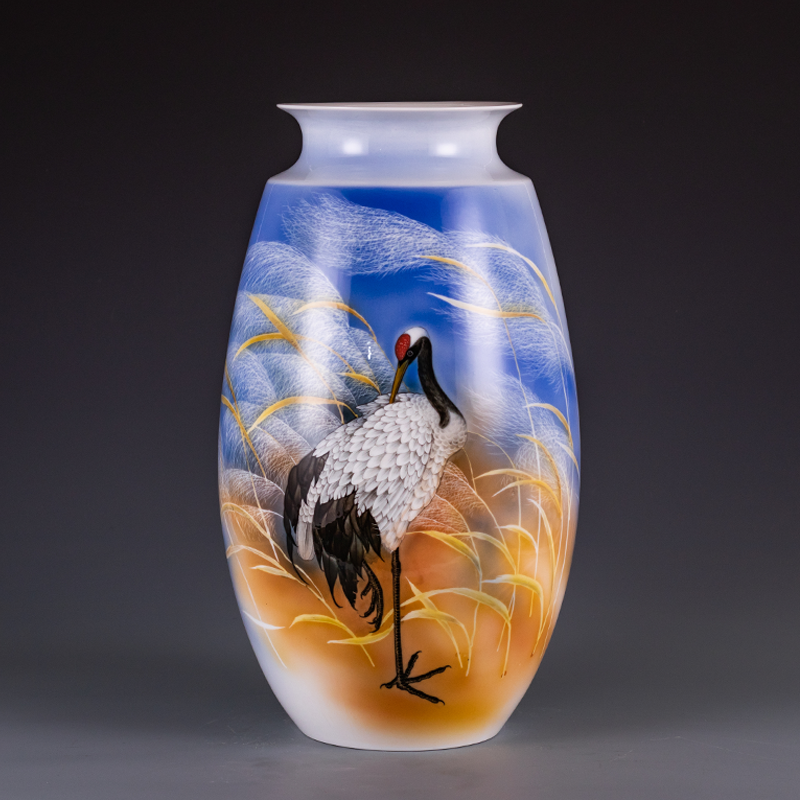 高端收藏级陶瓷花瓶 朱子昂大师釉下五彩纯手绘家居装饰陈列摆件,家居饰品,花瓶,淘宝优惠券,粉丝福利购,淘宝优惠卷