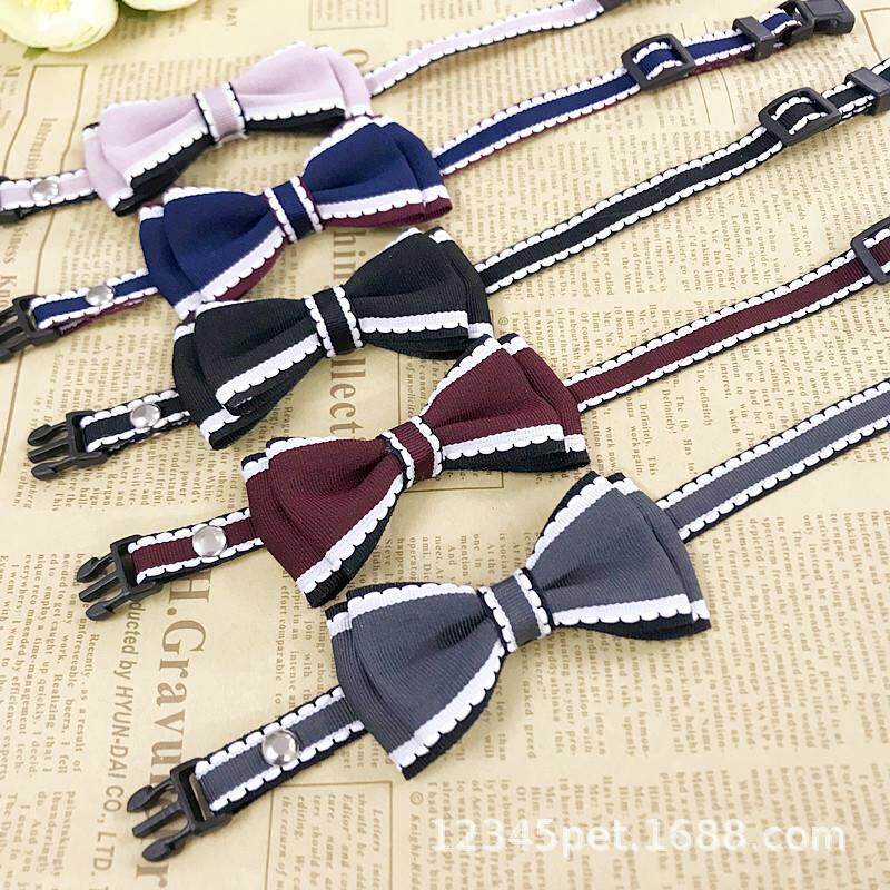 宠物领结蝴蝶结 泰迪博美铃铛项圈 猫咪狗狗铃铛饰品项圈