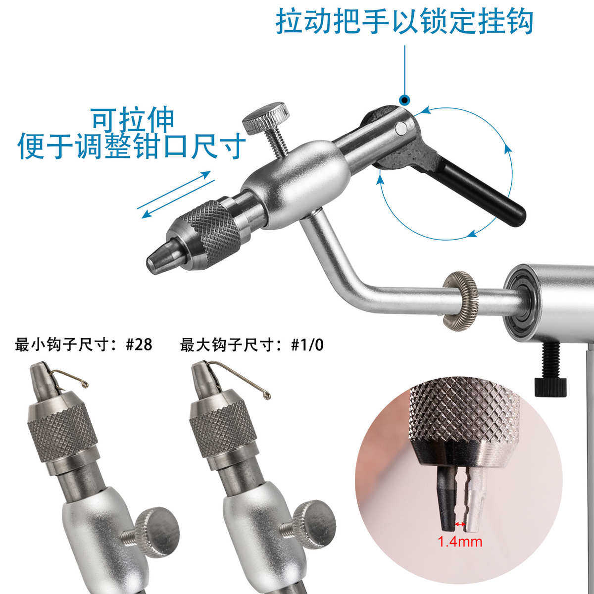 飞蝇绑钩台路亚毛钩绑制钳台工具台可360旋转夹桌式飞钓飞蝇绑台