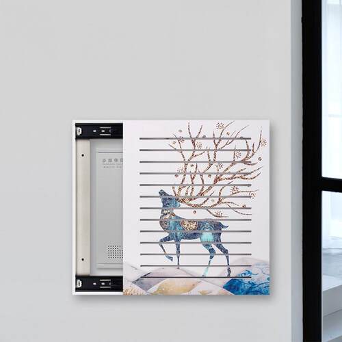 电表箱装饰画 画推拉竖款配电箱简约多媒体箱总开 关网路箱弱电箱