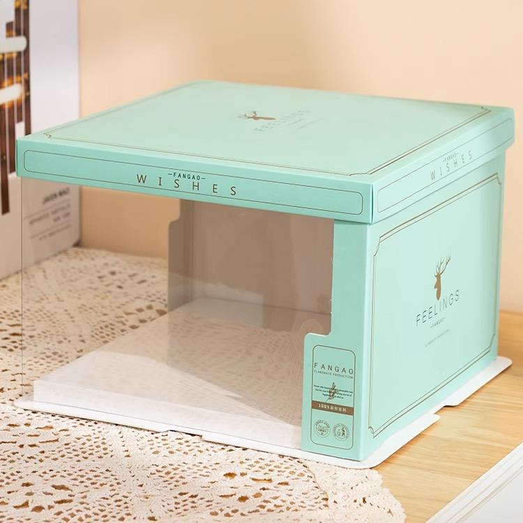 盒大尺寸明半透生包日0 蛋糕盒子装642385 高811寸单双加层蛋 糕