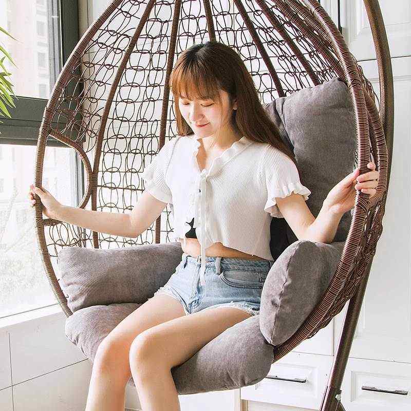 可拆洗垫纯色大藤椅坐垫靠吊兰吊篮垫套垫子秋千垫子吊椅加大