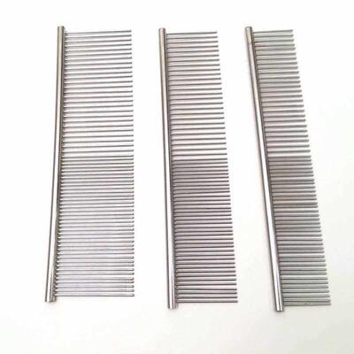 Pet comb cat dog steel comb stainless steel row comb density