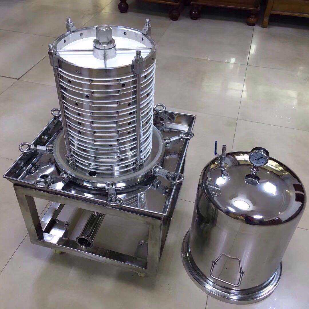 不锈钢层叠式板框过滤器活性炭立式卫生级过滤机精密叠片压滤机