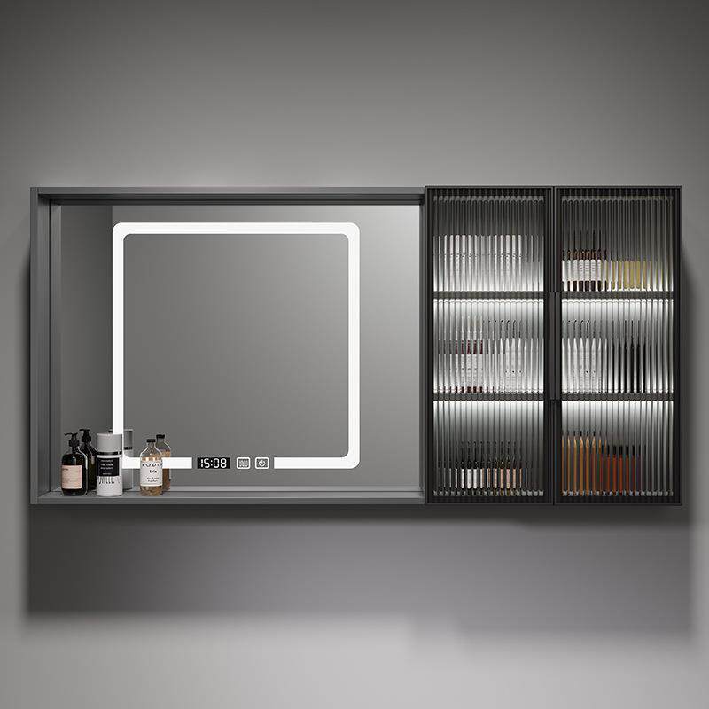 智能浴室镜柜实木单独挂墙式卫生间镜子带灯除雾收纳镜箱梳妆镜