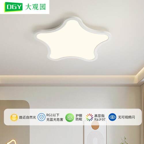 卧室吸顶灯超薄简约护眼灯具2025年新款北欧星星儿童房间灯具L263