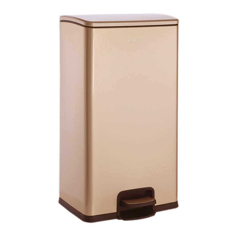 A6L新款垃GN用F不锈钢圾桶40升方形大容量商30L厨房客F758H87H厅0