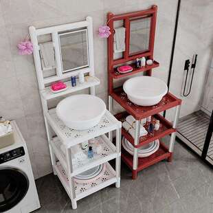 脸盆架子落地家用老式置物架卫生间不锈钢脸盆架落地式农村现代