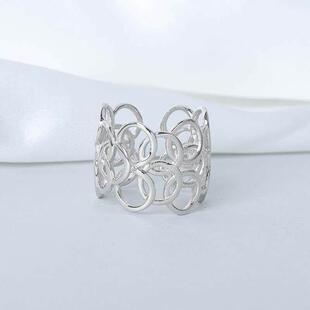 ring exagger Cross circle ins open personality border female