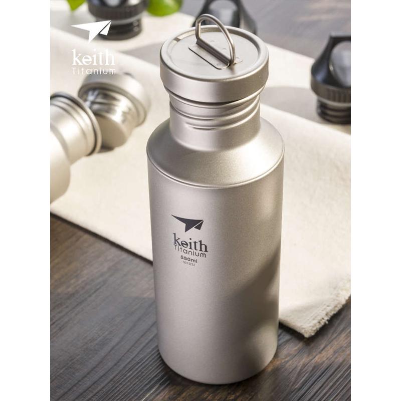 keith铠斯钛水壶纯钛户外运动壶全钛水杯健康便携可烧水