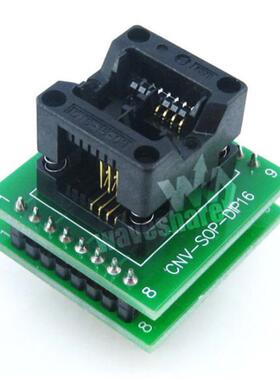 SOP8转DIP8IC引脚间距1.27mm编程座测试座OTS-8(16)-1.27-03带板