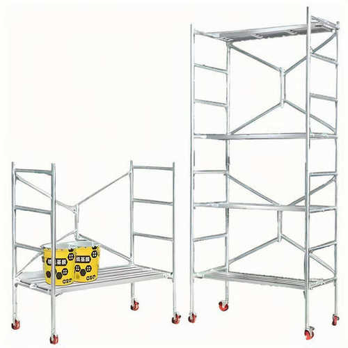 折叠脚手架室内小型室内装修可拼接平台高度自由调节万向轮移动