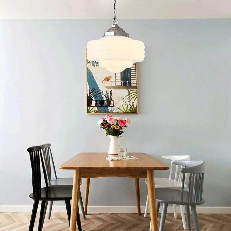 法国奶油风玻璃餐吊灯卧室吧台民宿办公桌简约过道灯具