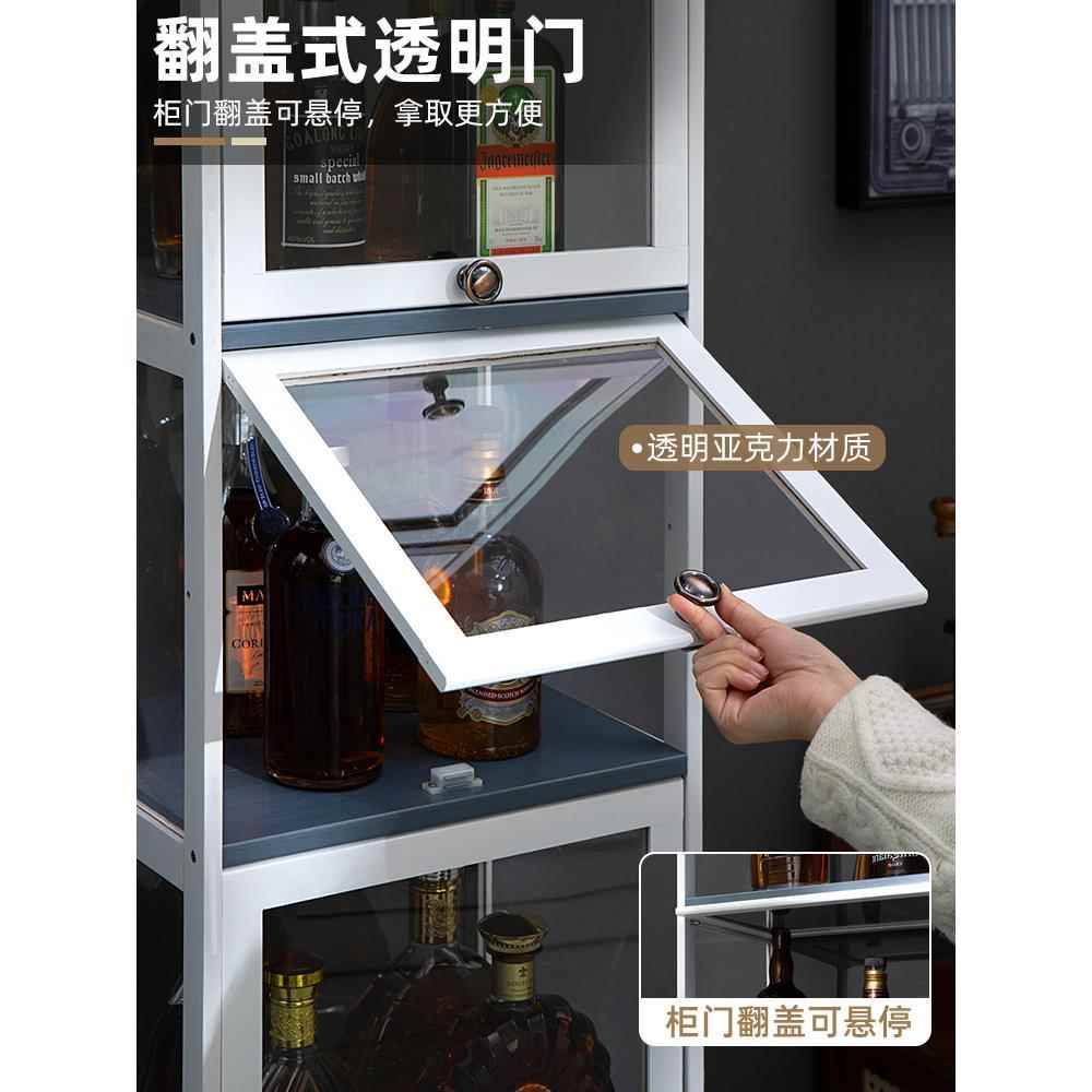 酒F97MHMTH柜展柜现示柜代简约餐边网红小酒欧式靠墙客厅实架木置