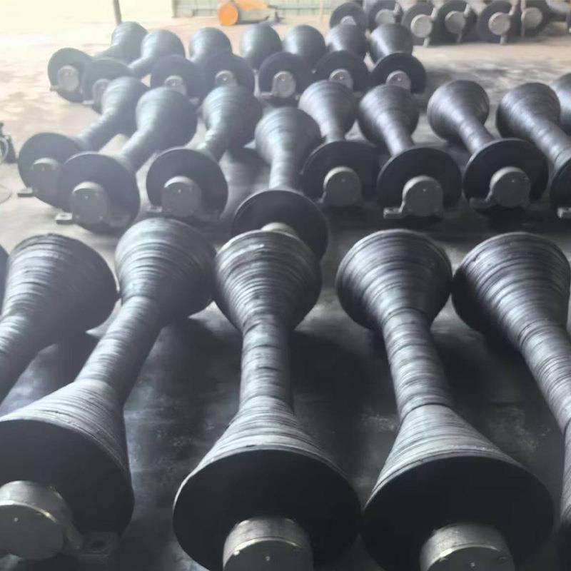 厂238家工业矿用辊滚筒托减震滚包胶传动滚筒B胶橡喇叭口筒