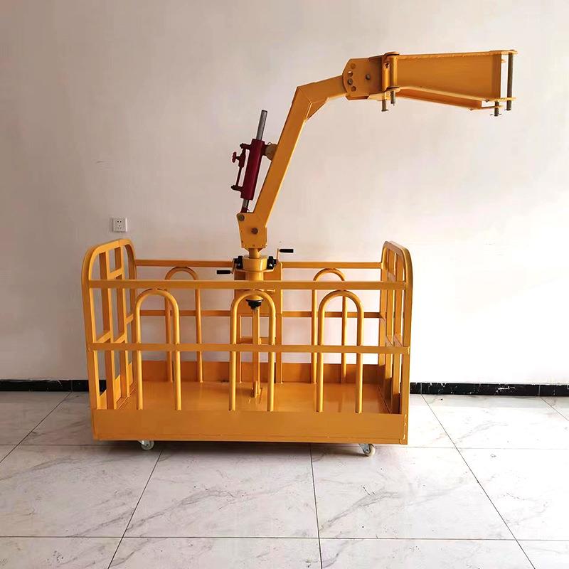 建筑程用篮筐高空工施固定式吊车吊吊417笼高空作工业双人吊车篮