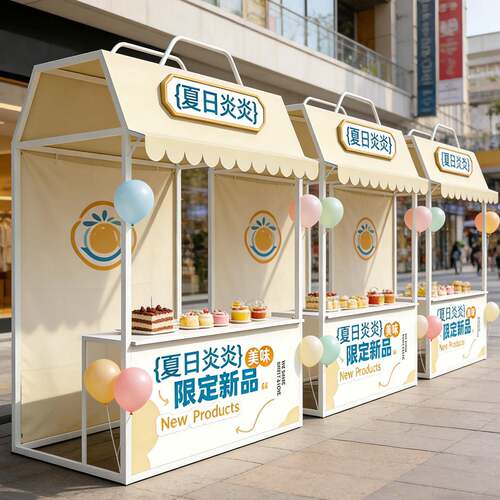网红风景区公园大型活动摊位架美食节移动摆摊架商场活动促销台铁