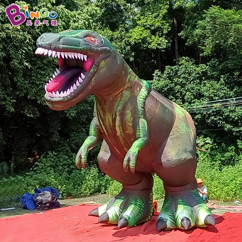 大型充气气模龙绿色恐龙仿真卡通动物霸王龙装饰美陈商场活动道具