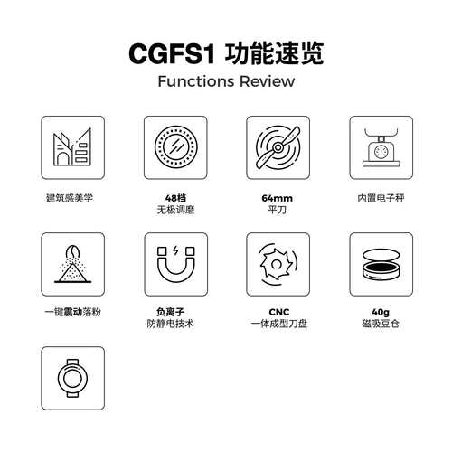 TOP 电动磨豆家机 用小子型咖啡意式手冲内置电秤 咖啡IGZN豆磨豆