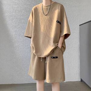 Two-piece Set Boy's Solid Short Sleeve Tee & Shorts Set