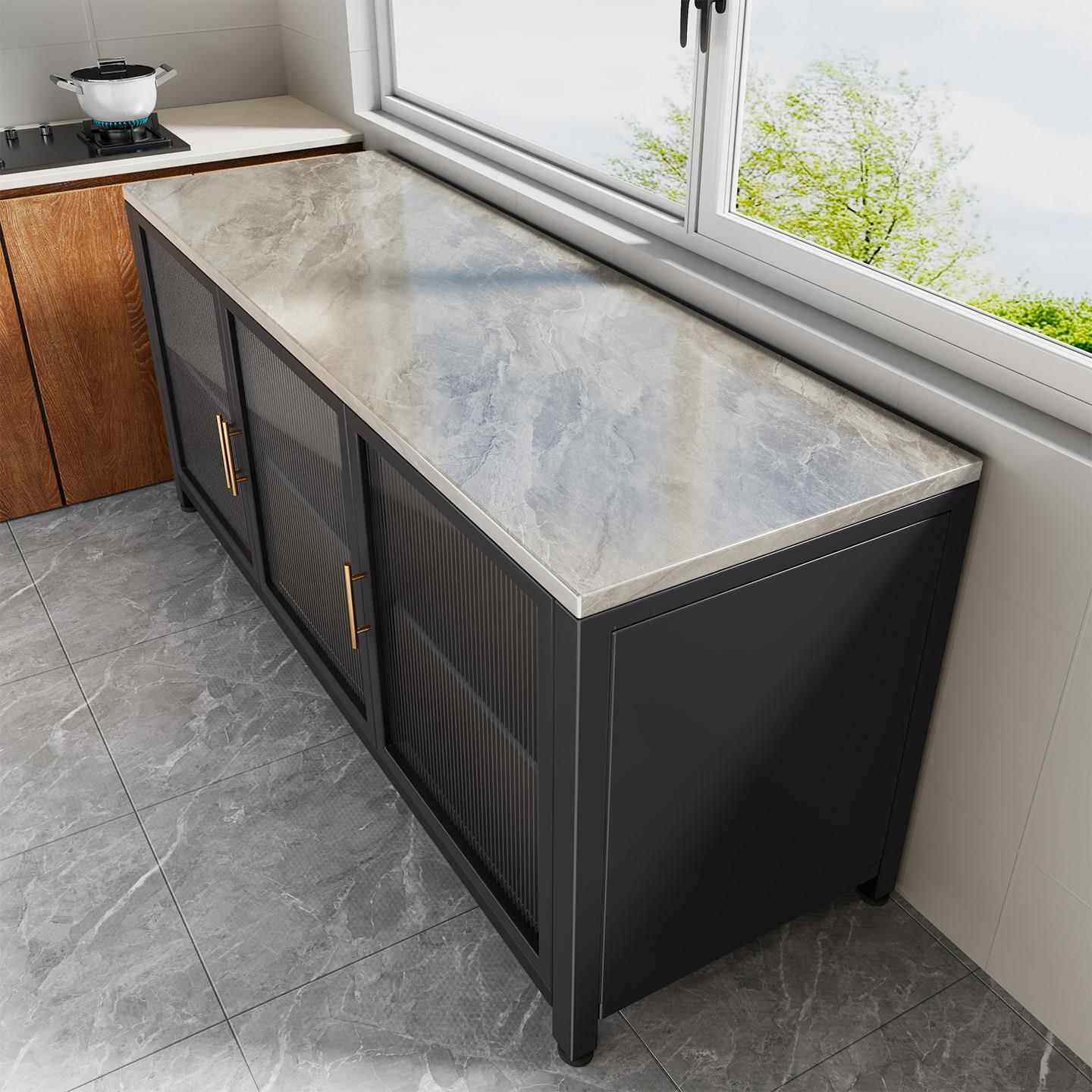 岩板置物架厨房橱柜家用落地切菜操作台微波炉餐边柜收纳柜储物柜,厨房/烹饪用具,微波炉置物架,淘宝优惠券,粉丝福利购,淘宝优惠卷