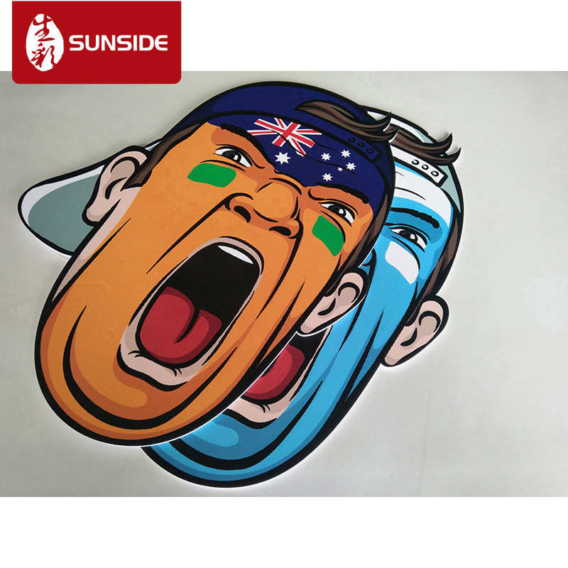 深圳写真喷绘 KT板写真 雪弗板异形雕刻背胶写真 商场物料道具