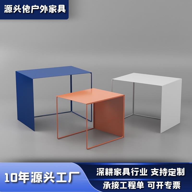 北欧金属花架子庭院阳台平面置物架家用多肉吊兰花盆正方形展示架