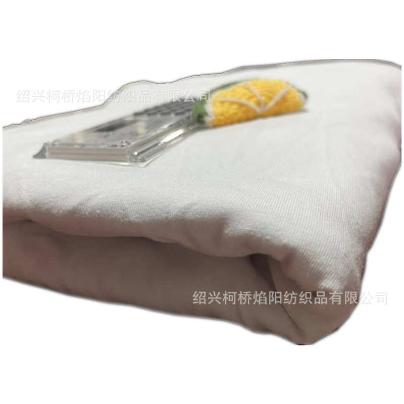 32S精梳棉氨纶汗布漂白色无柔软剂硅油可数码印花直喷针织弹力布