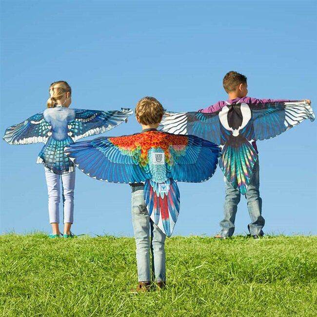 butterfly wings bird dragon costume red purple blue party