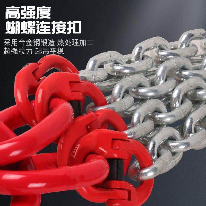 G80链条钢管钩细钩起重吊索具 大开口双钩吊具挂钩吊装链索具