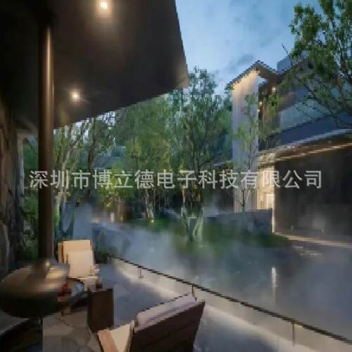 室内跨境装饰吊装式不锈钢金属网水帘观景数码七彩LED水幕钢网