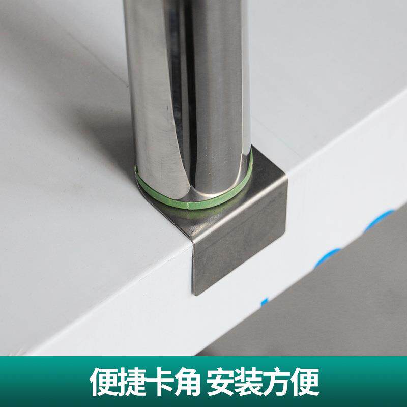 加厚不锈钢货架 餐厅厨房食堂厂房收纳台上置物架 多层物品收纳架