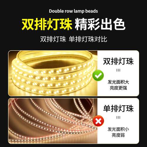 太装阳能双排灯带户条外防水围818景观氛灯led灯珠饰灯板智能