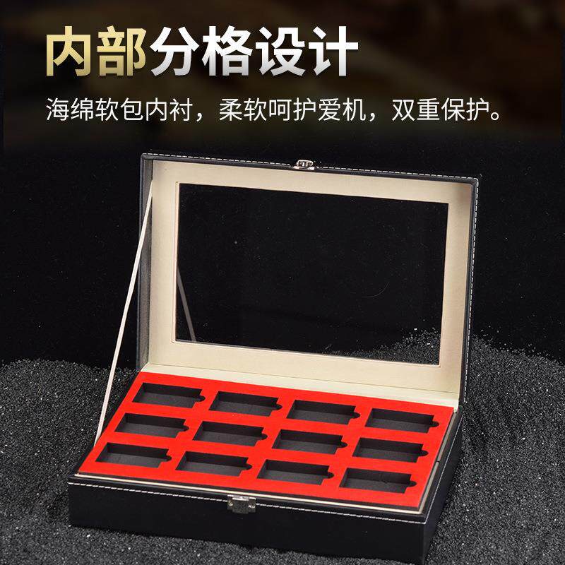 【祝融克纳普展实木2格火机收纳盒示收纳防尘收01藏4】箱收纳箱