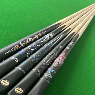 进口撞球台球杆冲杆开球杆小头中式黑八斯诺克桌球杆大头入门杆
