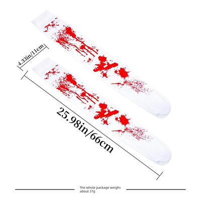 Horror Blood Handprint Halloween Gloves Socks万圣节围裙袜子