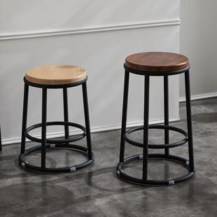 铁艺凳子家用成人高脚凳折叠北欧高凳客厅餐桌凳书桌椅加厚高圆凳