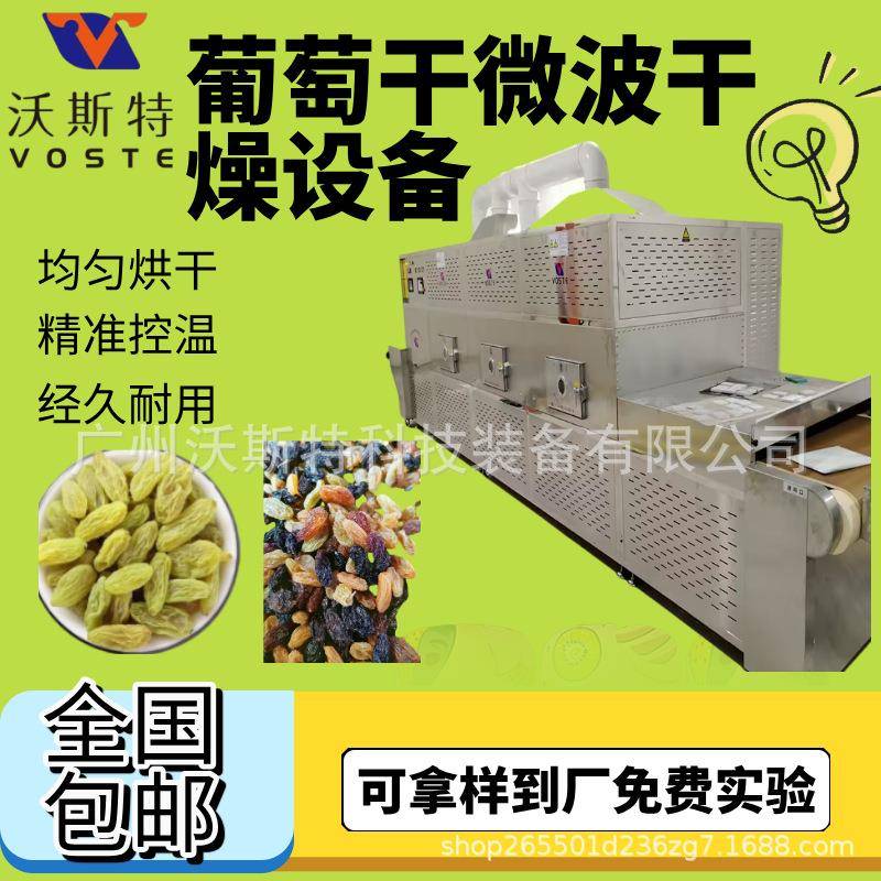葡萄干微波杀菌设备源头工厂干果烘干葡萄干脱水设备