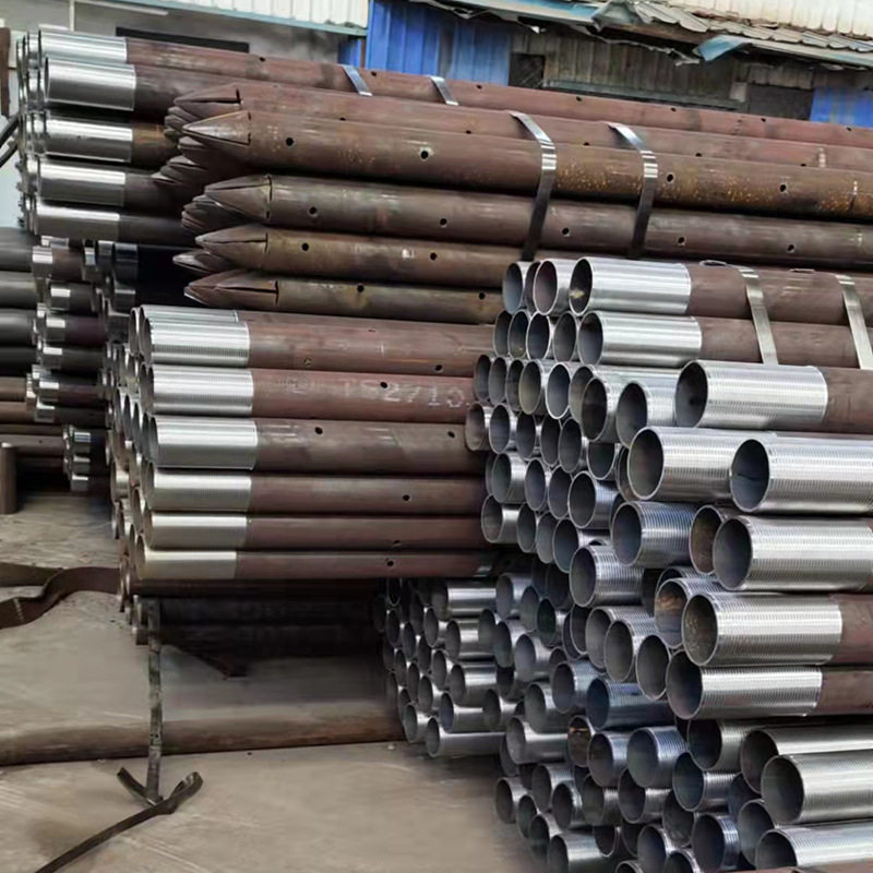 注浆钢花管打孔小导管隧道注浆管棚管现货供应20#无缝注浆管