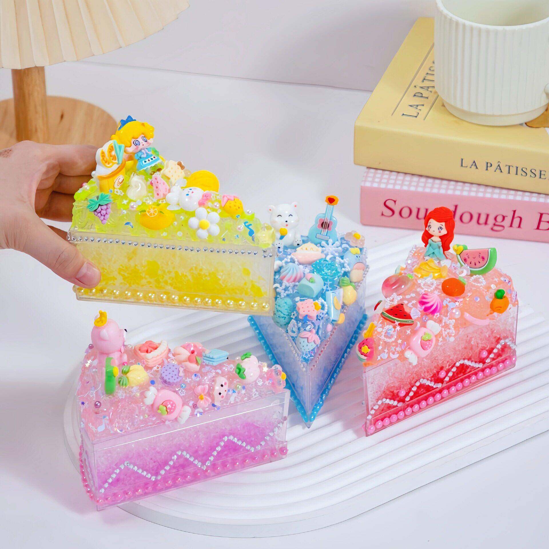 新品食玩 DIY甜品冰淇淋杯 蛋糕甜品手工玩具 仿真奶油材料包