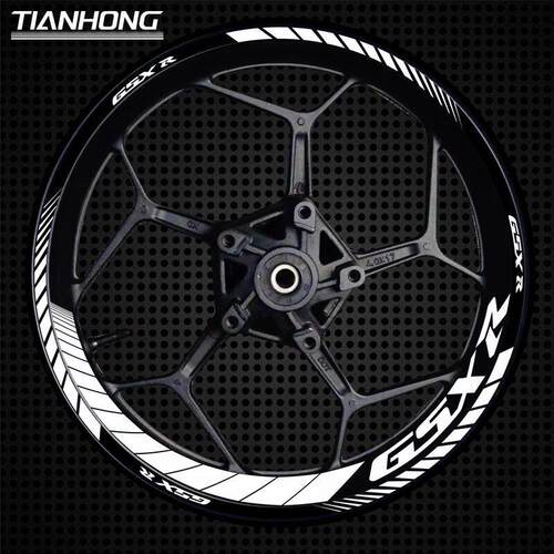 适用铃木GSX250R600 1000 750赛版轮毂改装轮圈钢圈反光防水机车