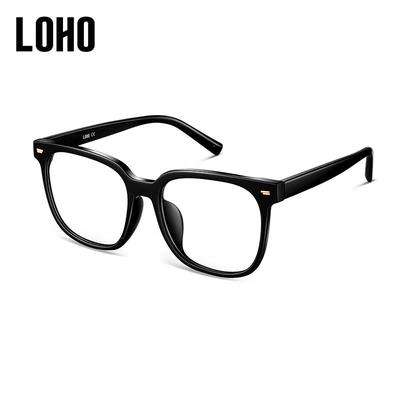 高档lho防蓝光护目镜防辐o射大颜框ins风眼镜素瘦脸网男红女黑框