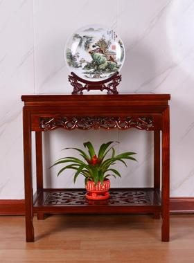 实木小茶几式长方角形客厅KX-66270榆木雕新花轻奢桌整装简中约沙